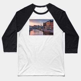 Amsterdam Evening Skyline Baseball T-Shirt